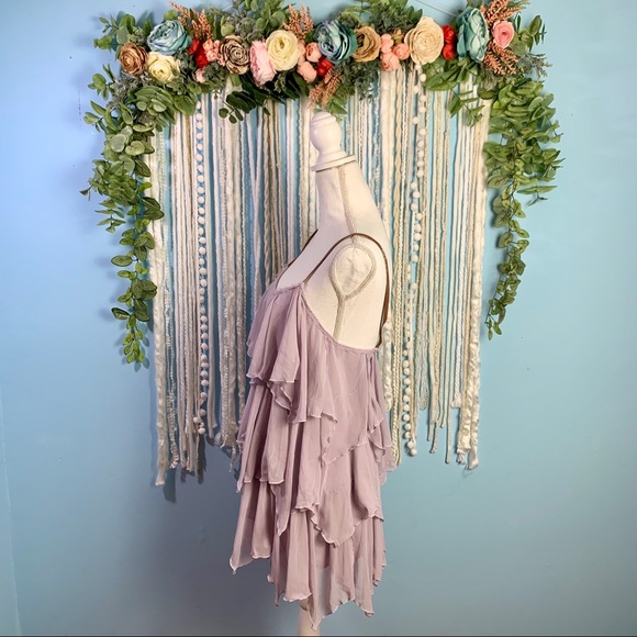 Free People Cascade of Ruffles Tunic Purple XS - Picture 2 of 8